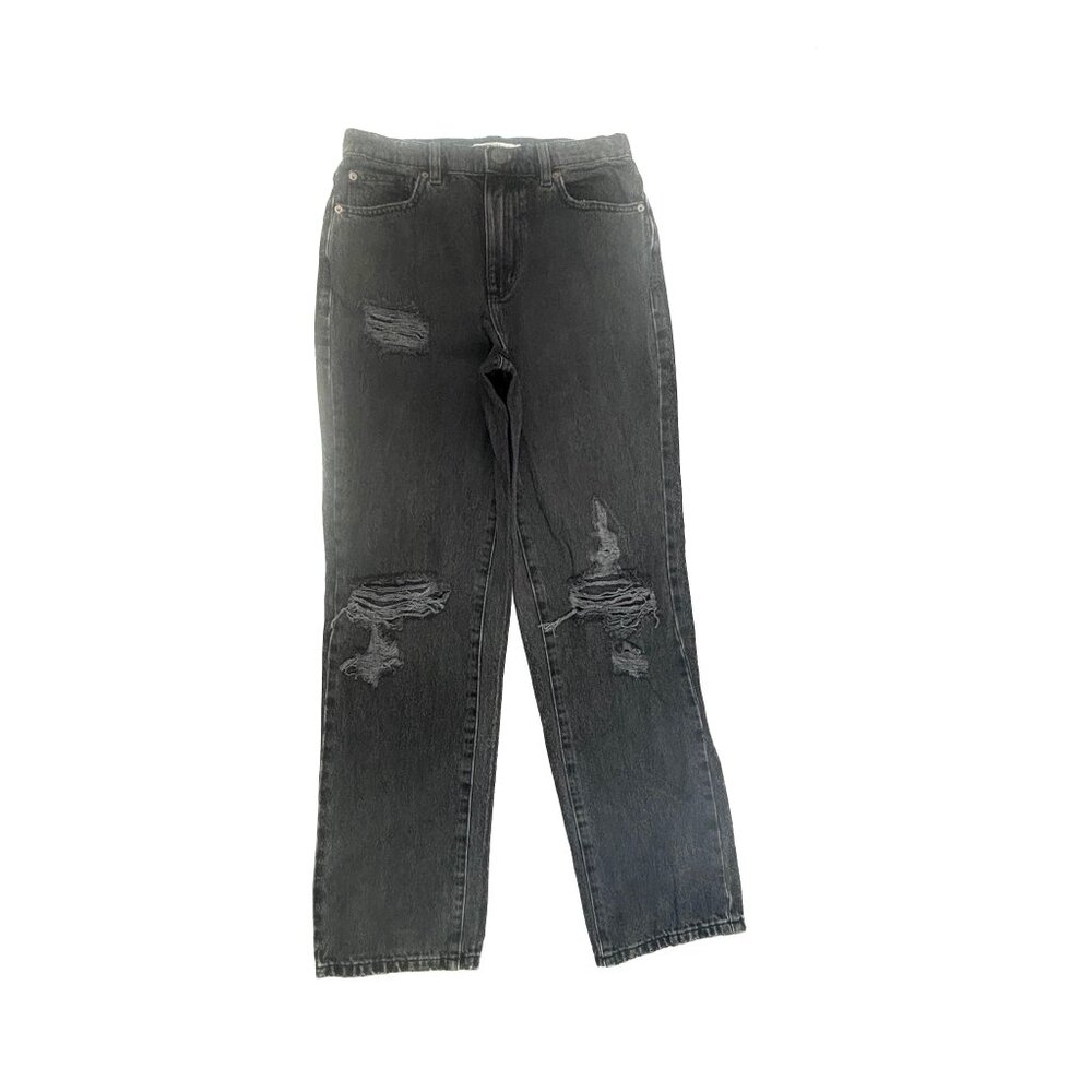 Garage Vintage Straight Distressed Women's size 3‎ Black Denim Jeans